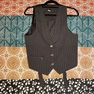 Ali Miles Black Pinstripe Vest, very snazzy
